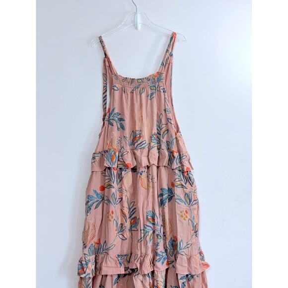 Free People Anita Tiered Ruffle Maxi Dress  in Desert Rose - Picture 7 of 9